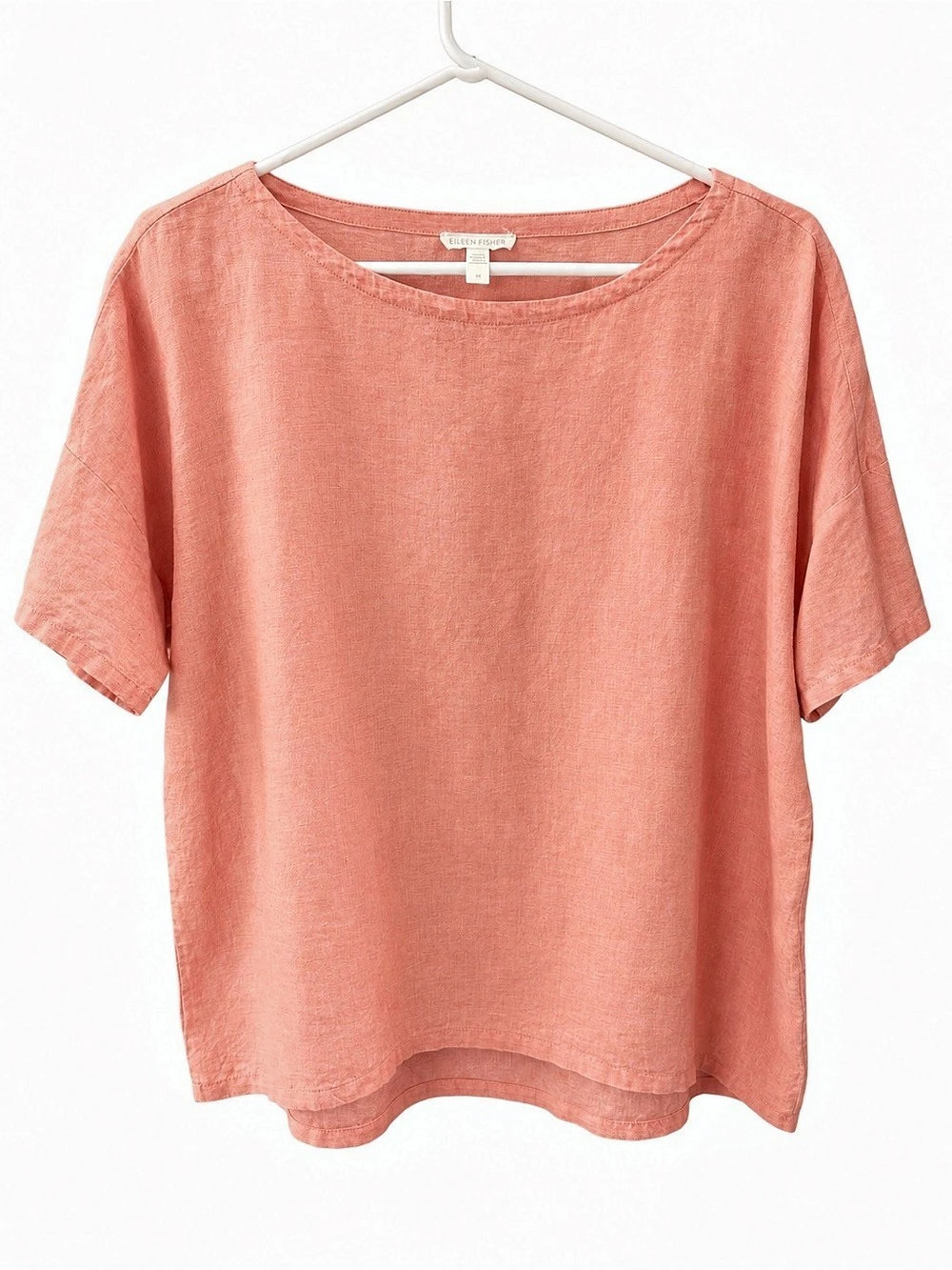 Eileen Fisher Organic Linen Bateau Neck Top